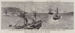 The Naval Manoeuvres, the C Fleet Steaming out of Queenstown Under Sealed Orders by Charles J. Staniland